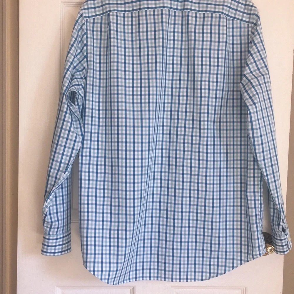 Banana Republic Blue Check Button Down